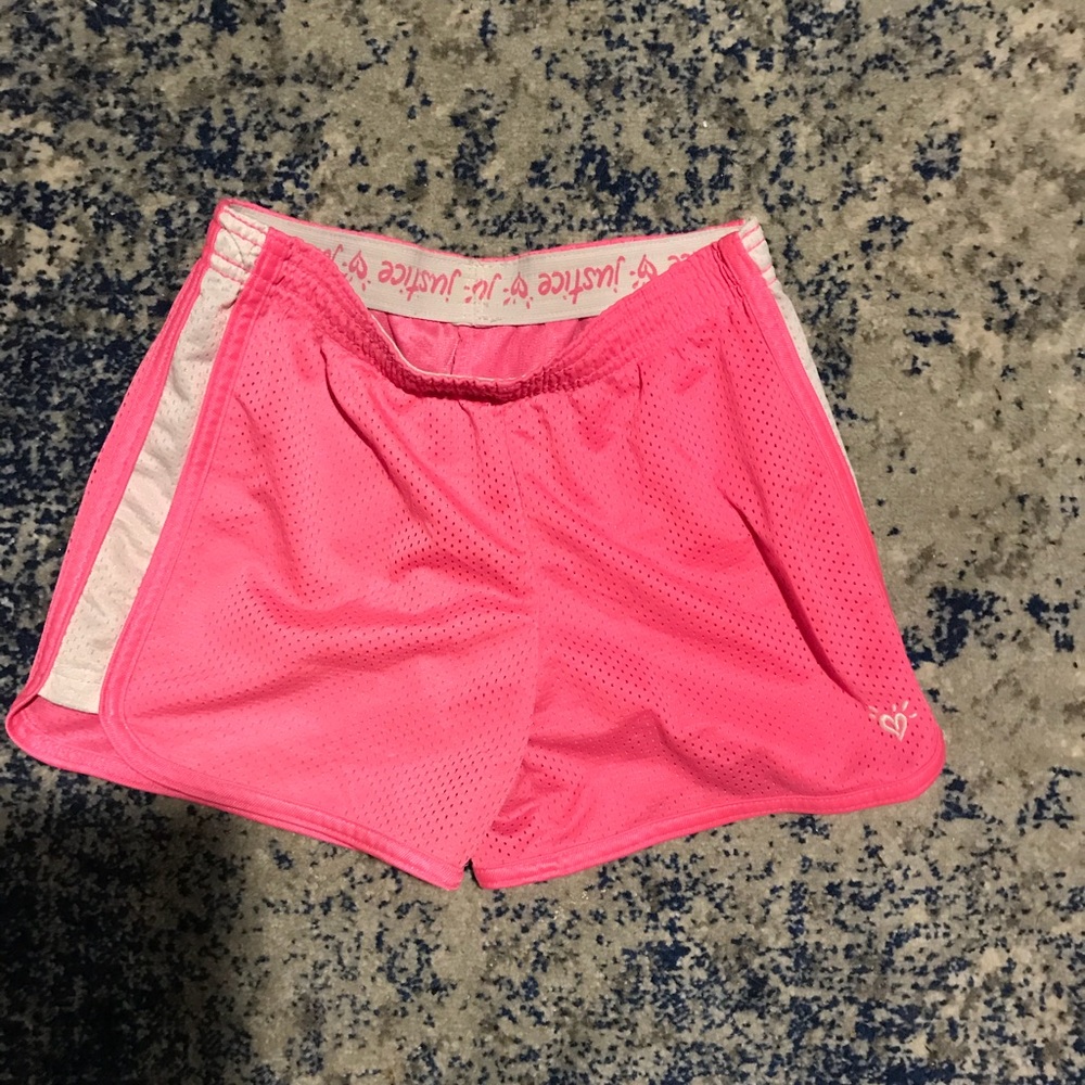 PINK justice track shorts